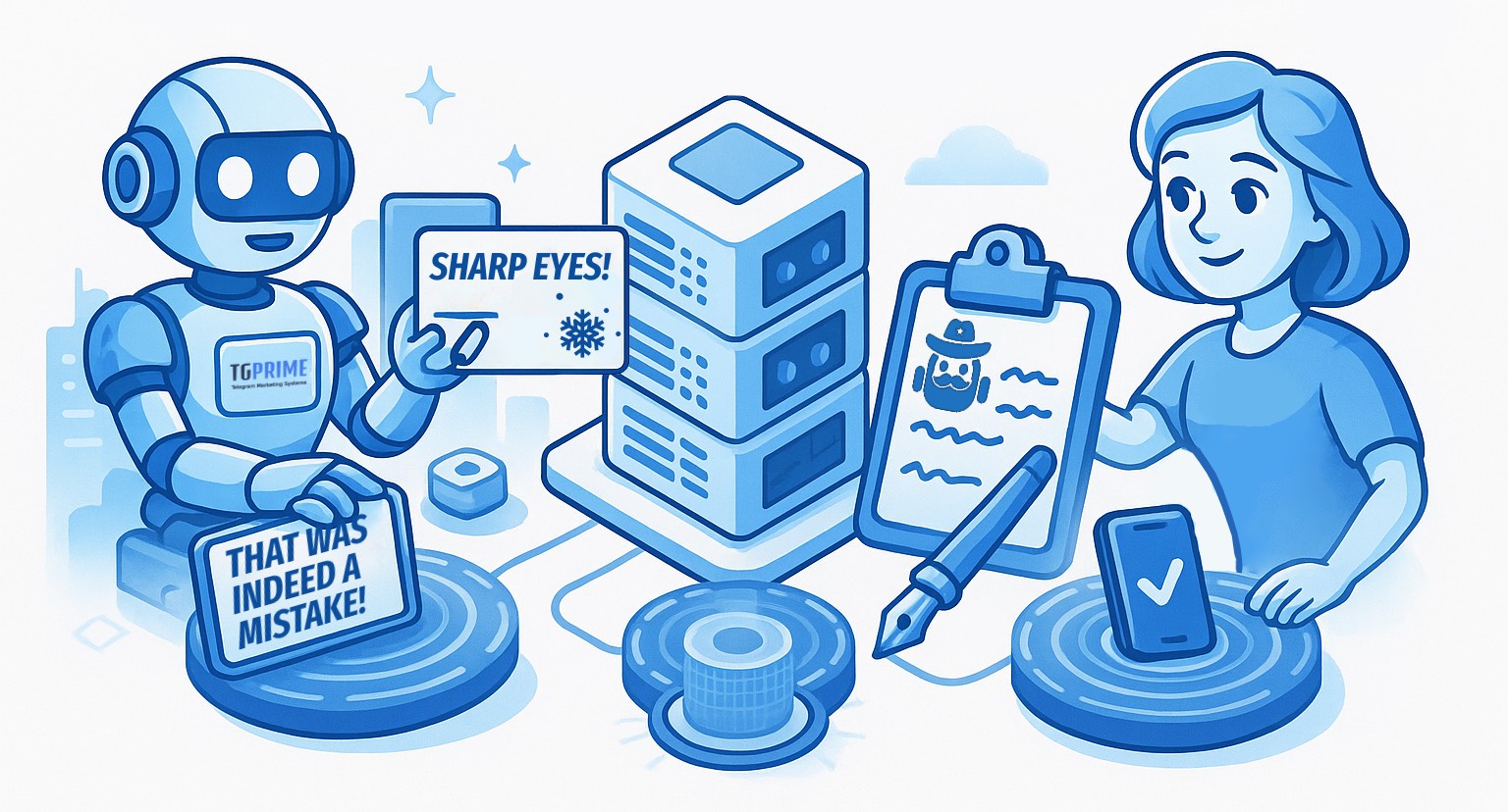 AI unfreezing of Telegram accounts, neural content generation and post-registration warm-up