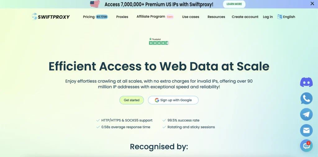 SwiftProxy homepage — premium proxies for scalable data scraping