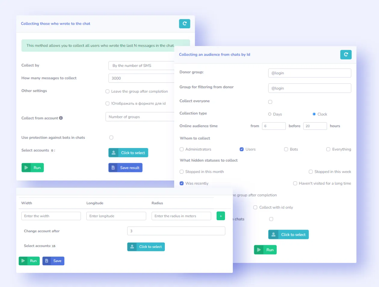 Telegram geo scraper – collect users by location, radius, and coordinates.