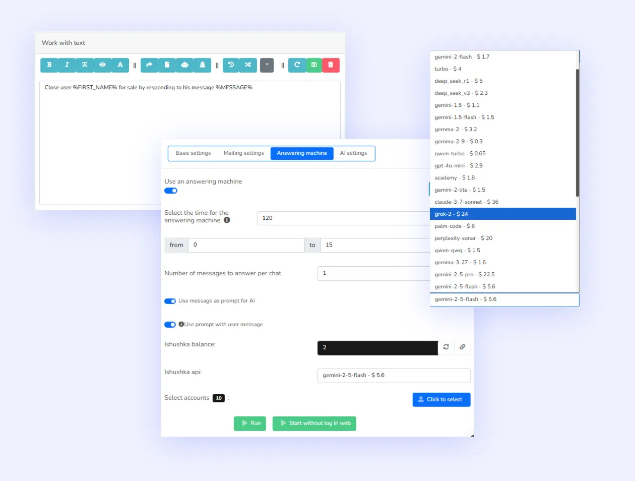 Telegram auto reply bot for bulk private messages with AI integration