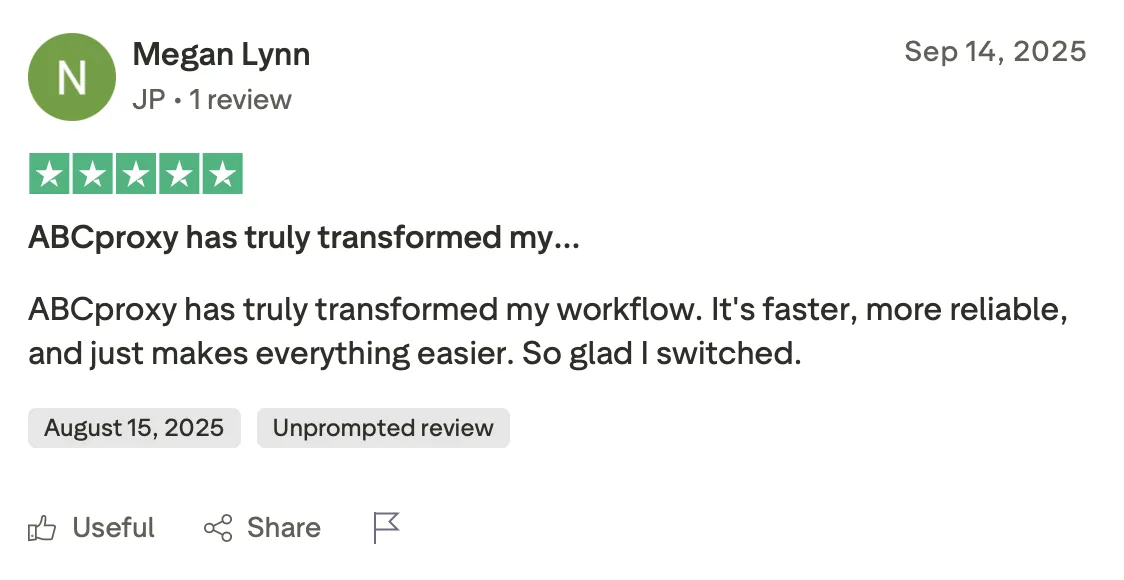 Customer review on ABCproxy workflow improvements