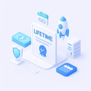 Telegram Prime lifetime license illustration — buy monthly plan once, use forever