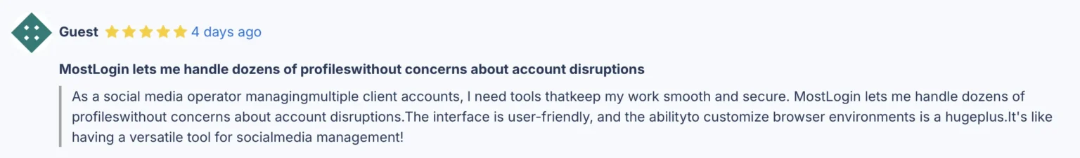 Review of MostLogin antidetect browser for managing accounts safely