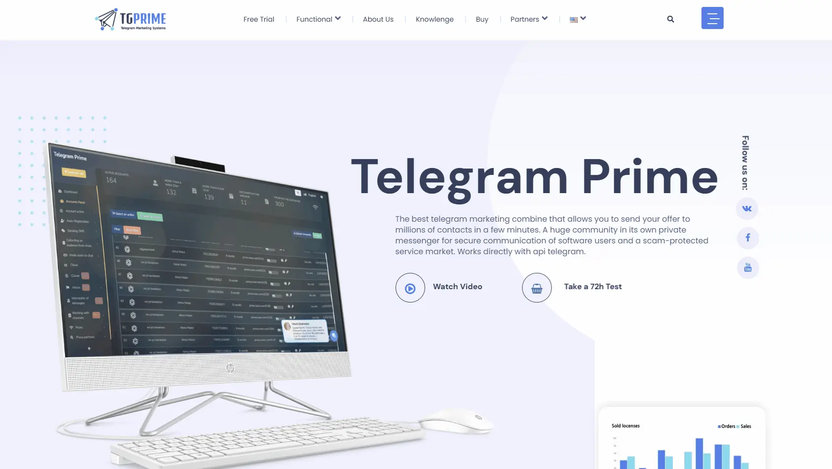 Тестовая лицензия Telegram Prime — тг бесплатный софт для телеграм с пробным доступом